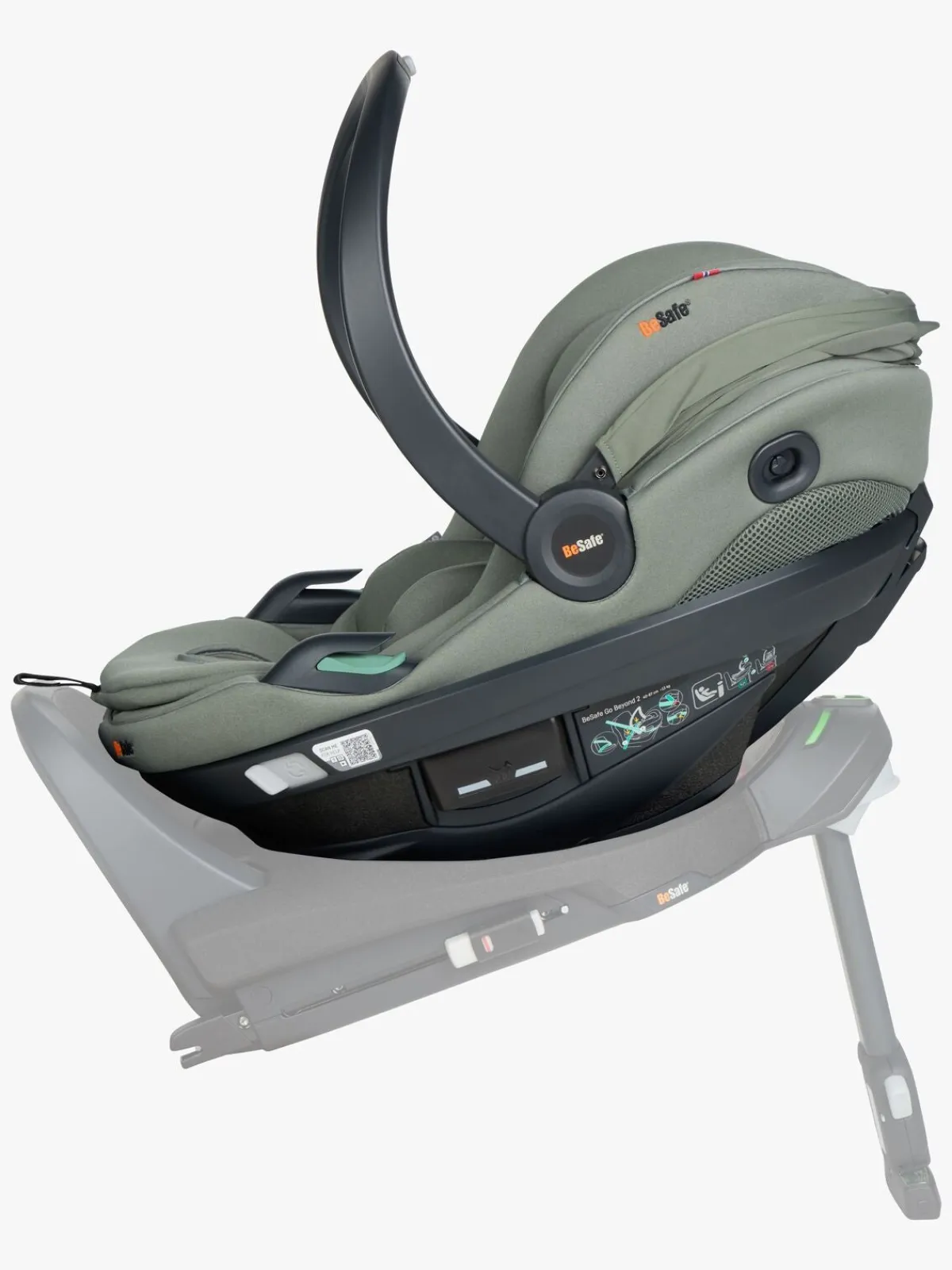 BeSafe Autostole 0-13 Kg-Go Beyond 2 Autostol Baby, Meadow Green Soft Breeze