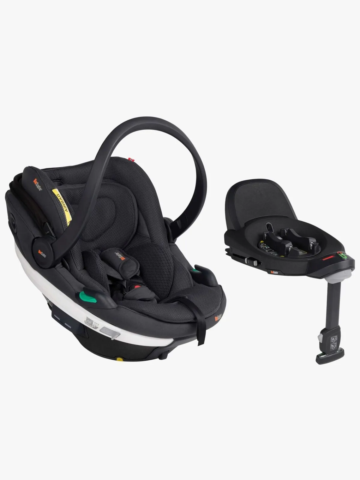Autostole 0-13 Kg|BeSafe Go Beyond Autostol Baby inkl. Base, Anthracite Mesh