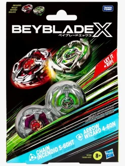 Beyblade X Chain Incendio 5-60HT & Arrow Wizard 4-60N Spinnere 2-pak