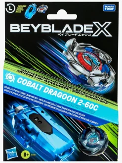 Legetøjsfigurer|Beyblade X Cobalt Dragoon 2-60C Launcher Sæt