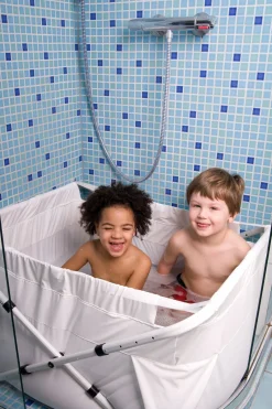 BibaBad Flexi Sammenklappeligt Badekar 70–90 cm, Blå