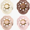 BIBS Sutter & Suttesnore-Boheme Sut 4-pak Latex Str. 2, Ivory/Blush/Woodchuck/Blossom