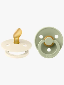 Sutter & Suttesnore|BIBS Colour Sutter 2-pak Latex Str. 1, Ivory/Sage Hvid/Grøn