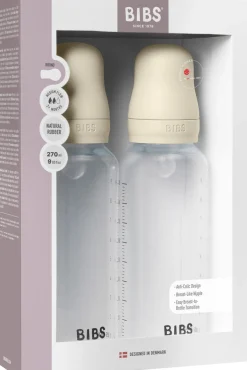 BIBS Medium Flow Sutteflaske Silicone 2-pak 270 ml, Ivory