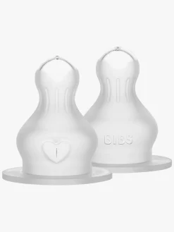 BIBS Spisetid-Slow Flow Sut Silikone 2-pak, Neutral