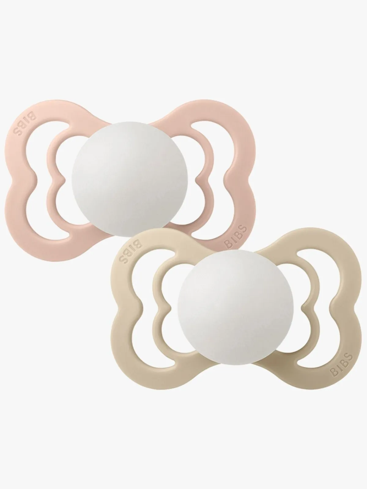 BIBS Sutter & Suttesnore-Supreme Sut 2-pak Latex Str. 2, Blush Glow/Vanilla Glow