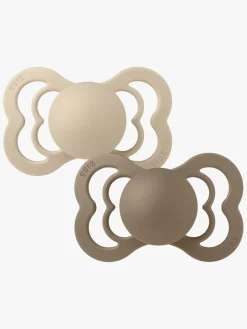 BIBS Supreme Sut 2-pak Latex Str. 2, Vanilla/Dark Oak