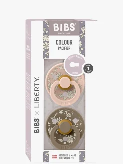 BIBS Sutter & Suttesnore-x Liberty Colour Sut 2-Pak Latex Str. 1 Rund, Capel/Blush Mix