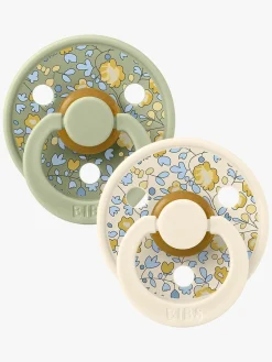 BIBS Sutter & Suttesnore-x Liberty Colour Sut 2-Pak Latex Str. 2 Rund, Eloise/Sage Mix