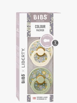 BIBS Sutter & Suttesnore-x Liberty Colour Sut 2-Pak Latex Str. 2 Rund, Eloise/Sage Mix