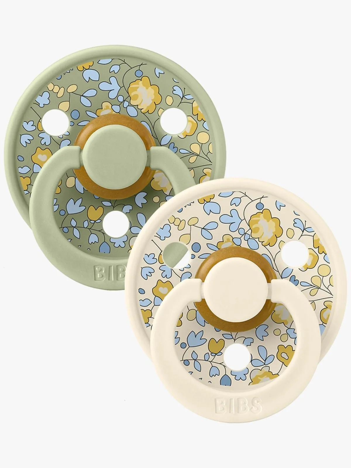 BIBS Sutter & Suttesnore-x Liberty Colour Sut 2-Pak Latex Str. 1 Rund, Eloise/Sage Mix