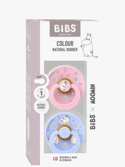 BIBS x Moomin Colour Dreaming Sut 2-pak Latex Str. 1, Baby Pink