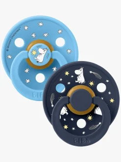 BIBS Sutter & Suttesnore-x Moomin Colour Good Night Sut 2-pak Latex Str. 2, Breeze
