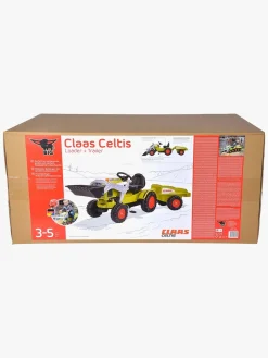 Pedal- & Gåbiler|BIG Pedaltraktor m. Trailer Claas Celtis