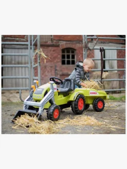 Pedal- & Gåbiler|BIG Pedaltraktor m. Trailer Claas Celtis