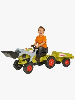 Pedal- & Gåbiler|BIG Pedaltraktor m. Trailer Claas Celtis