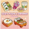 BokforlagetMaxStrom Kreativt Legetøj-Cozy Food & Drinks Malebog