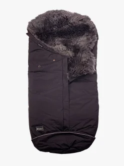 Bozz Lammeskindskørepose Langhåret, Black/Grey