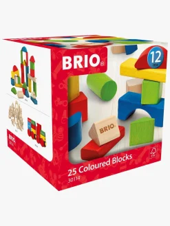 Brio Trælegetøj|Babylegetøj-30114 Byggeklodser Farvede 25 stk