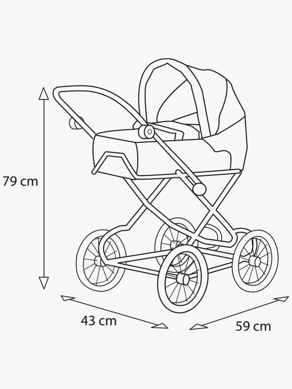 Dukker & Bamser|Brio 24891375 Dukkevogn Kombi, Lyserød