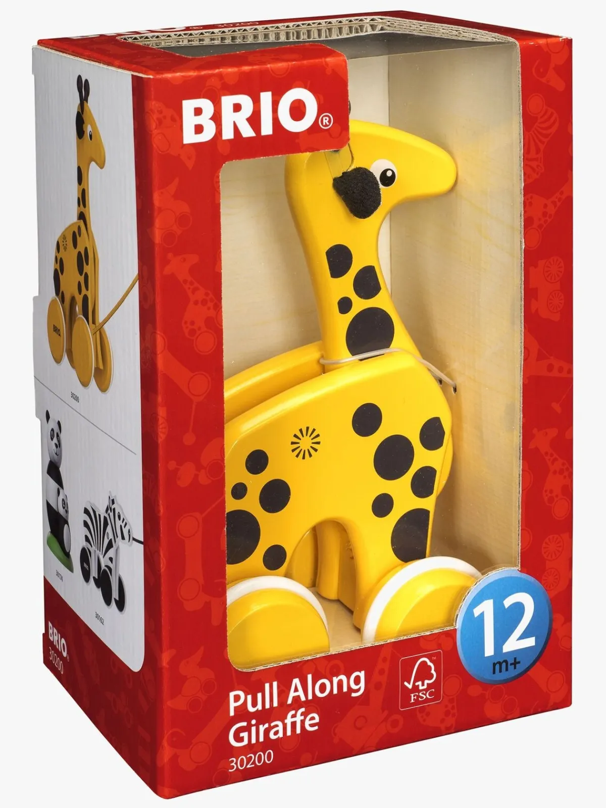 Brio Trælegetøj|Babylegetøj-30200 Giraf Pull-Along