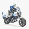 Bruder Legetøjsbiler & -Fartøjer-BWorld Scrambler Ducati Politimotorcykel med Chauffør