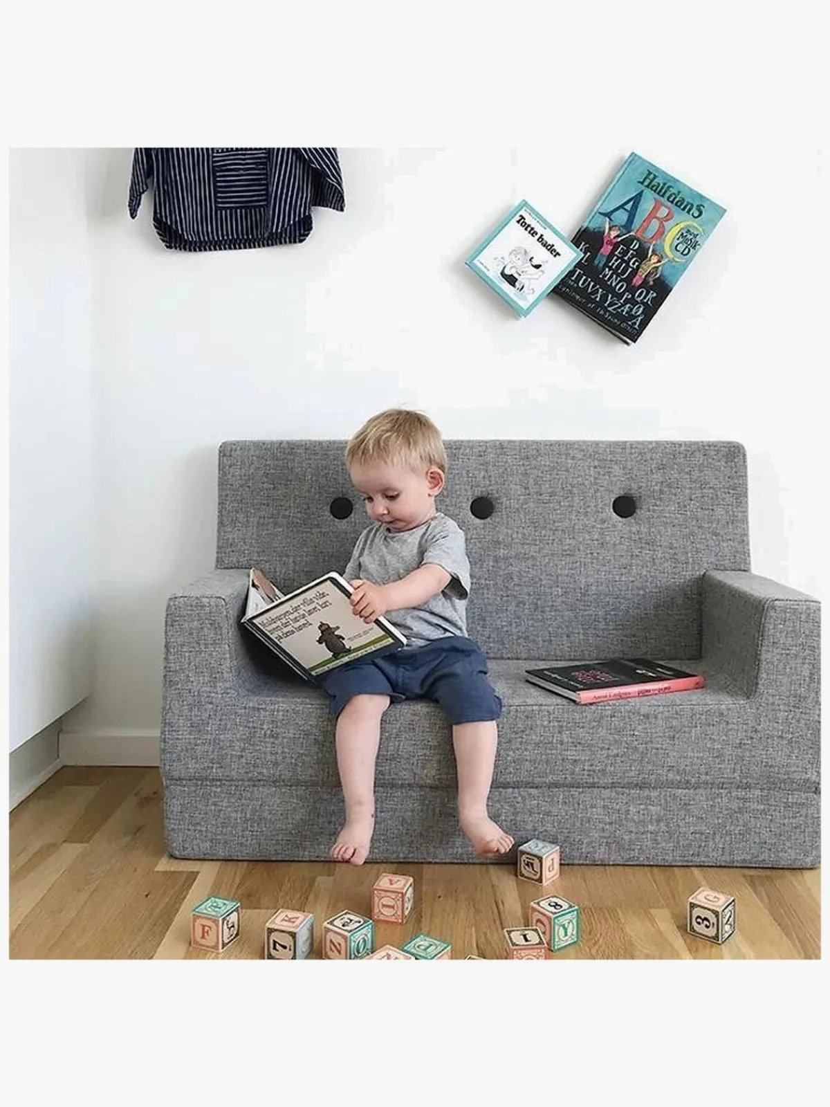 Børn KlipKlap by Kids Sofa, Multi Grey