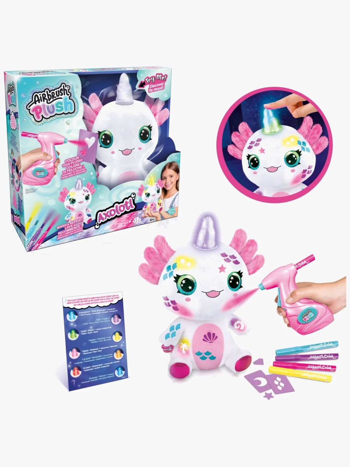 AirbrushPlush Canal Toys Airbrush Plush Bamse Axolotl