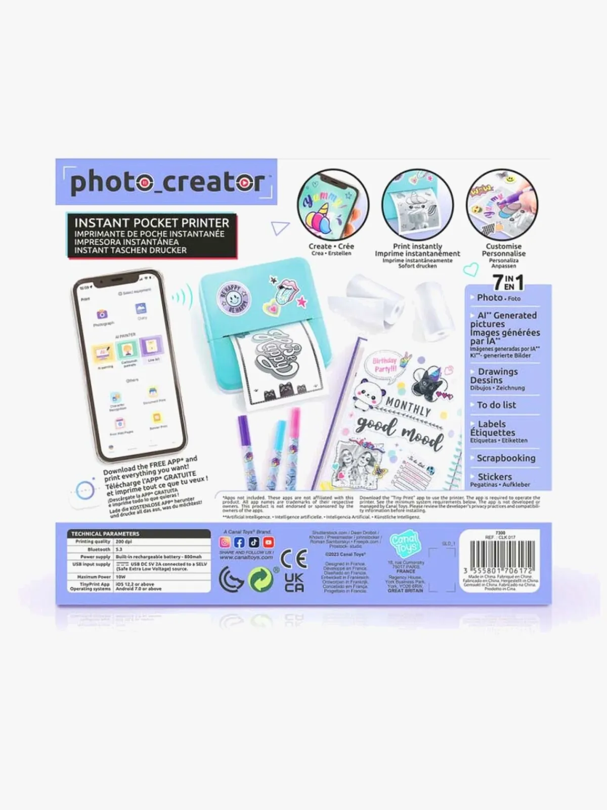 StudioCreator Canal Toys Photo Creator 7-i-1 Instant Miniprinter