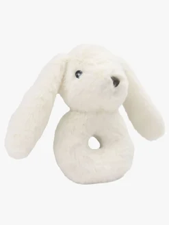 Børn CarloBaby Tæppe Kanin og Rangle, Hvid