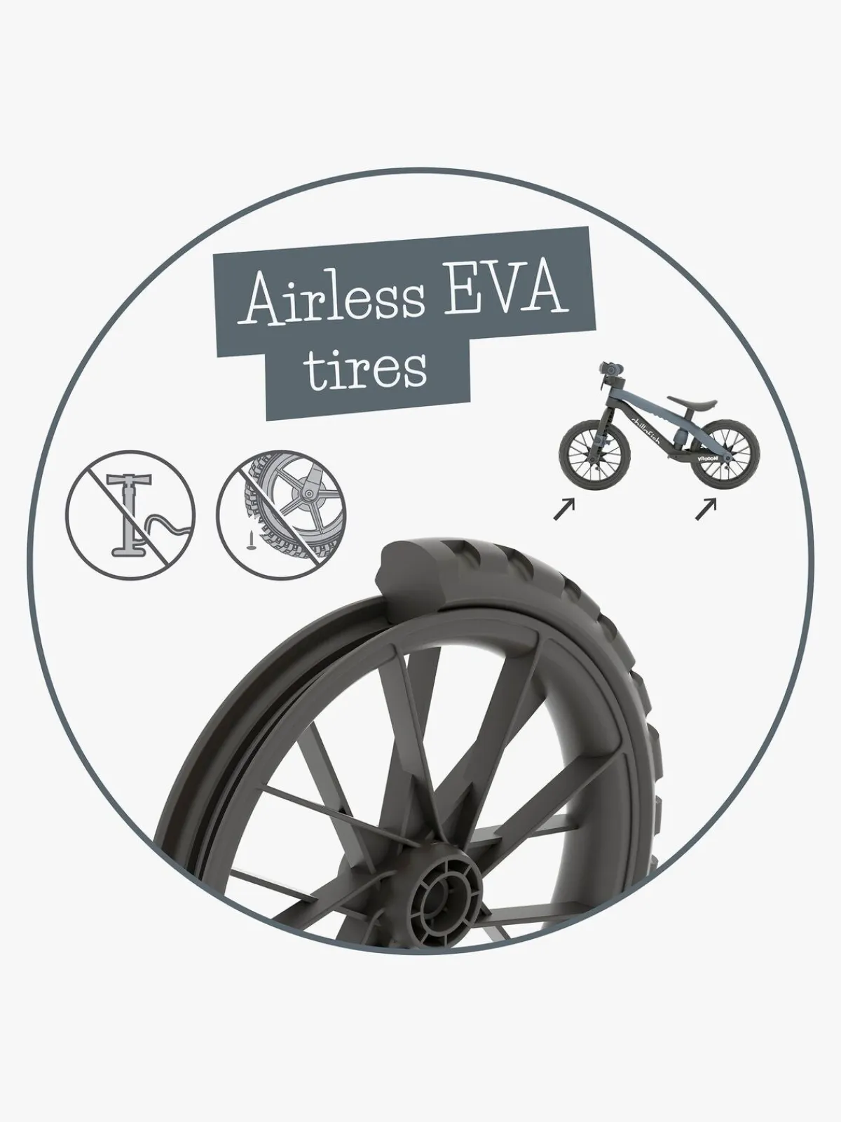 Chillafish Cykler-BMXie Vroom Løbecykel, Antracitgrå