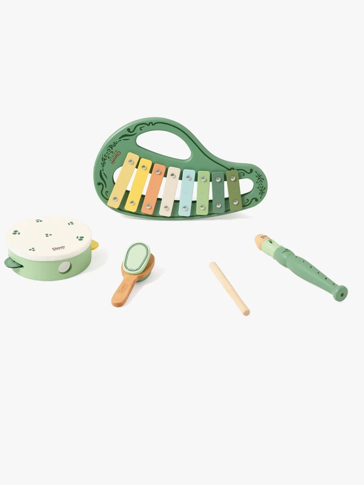 Børn ClassicWorld Musikinstrumenter|Legetøj Til Børn På 0-10 År-Classic World Vintage Musiksæt