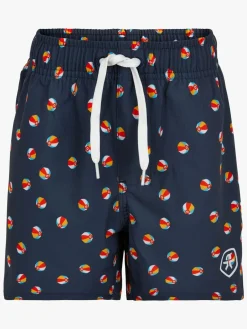 Børn ColorKids Uv & Strand-Color Kids Badeshorts, Rød/Blå/Mønstret