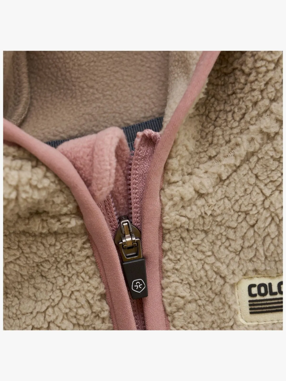 Børn ColorKids Color Kids Teddy Fleecetrøje Baby, Woodrose