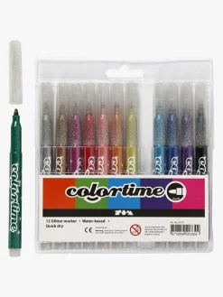 Kreativt Legetøj|Colortime Glittertusser Blandede Farver 12 stk.