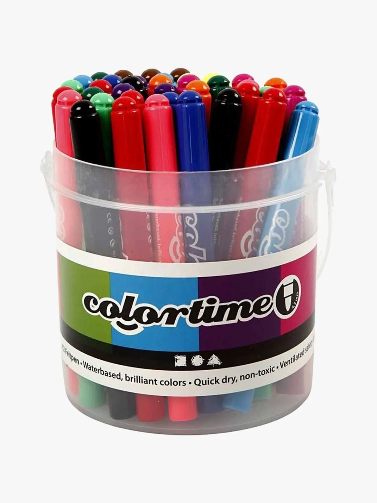 Kreativt Legetøj|Colortime Tusser Blandede Farver 42 stk.