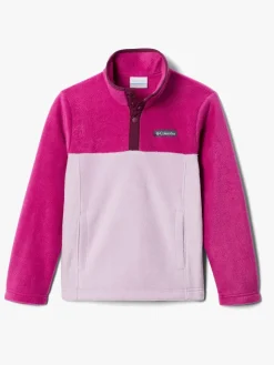 Fleecetøj|Columbia Steens Snap Fleecetrøje, Aura/Wild Fuchsia Lyserød