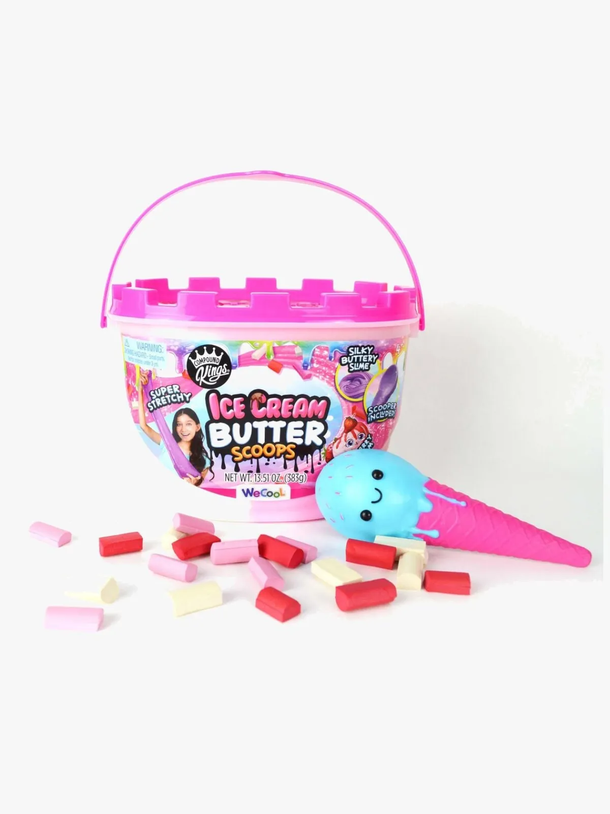 CompoundKings Eksperimenter & Videnskab-Compound Kings Ice-cream Butter Scoop Slime 383 g, Strawberry Shortcake