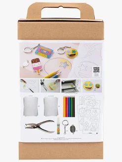 CreativCompany Creativ Company  Krympeplast DIY Sæt Pins og Nøgleringe