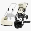 Duo- & Kombivogne|Cybex BALIOS S Lux Duovogn inkl. Axkid GOKID Babyautostol & Base, Seashell Beige
