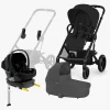 Cybex Duo- & Kombivogne-BALIOS S Lux Duovogn inkl. Beemoo Route & Base, Moon Black