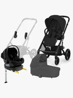Cybex Duo- & Kombivogne-BALIOS S Lux Duovogn inkl. Beemoo Route & Base, Moon Black