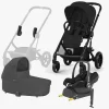 Duo- & Kombivogne|Cybex BALIOS S Lux Duovogn inkl. Maxi-Cosi Cabriofix & Base, Moon Black