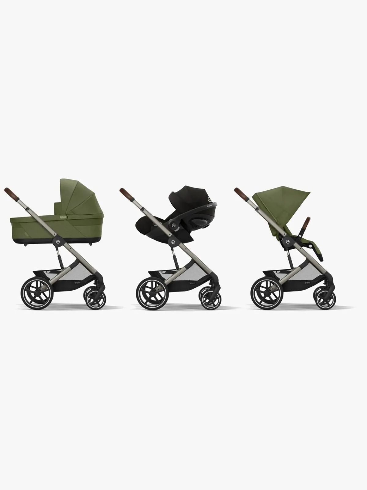 Cybex Klapvogne-BALIOS S Lux Klapvogn, Taupe/Moss Green
