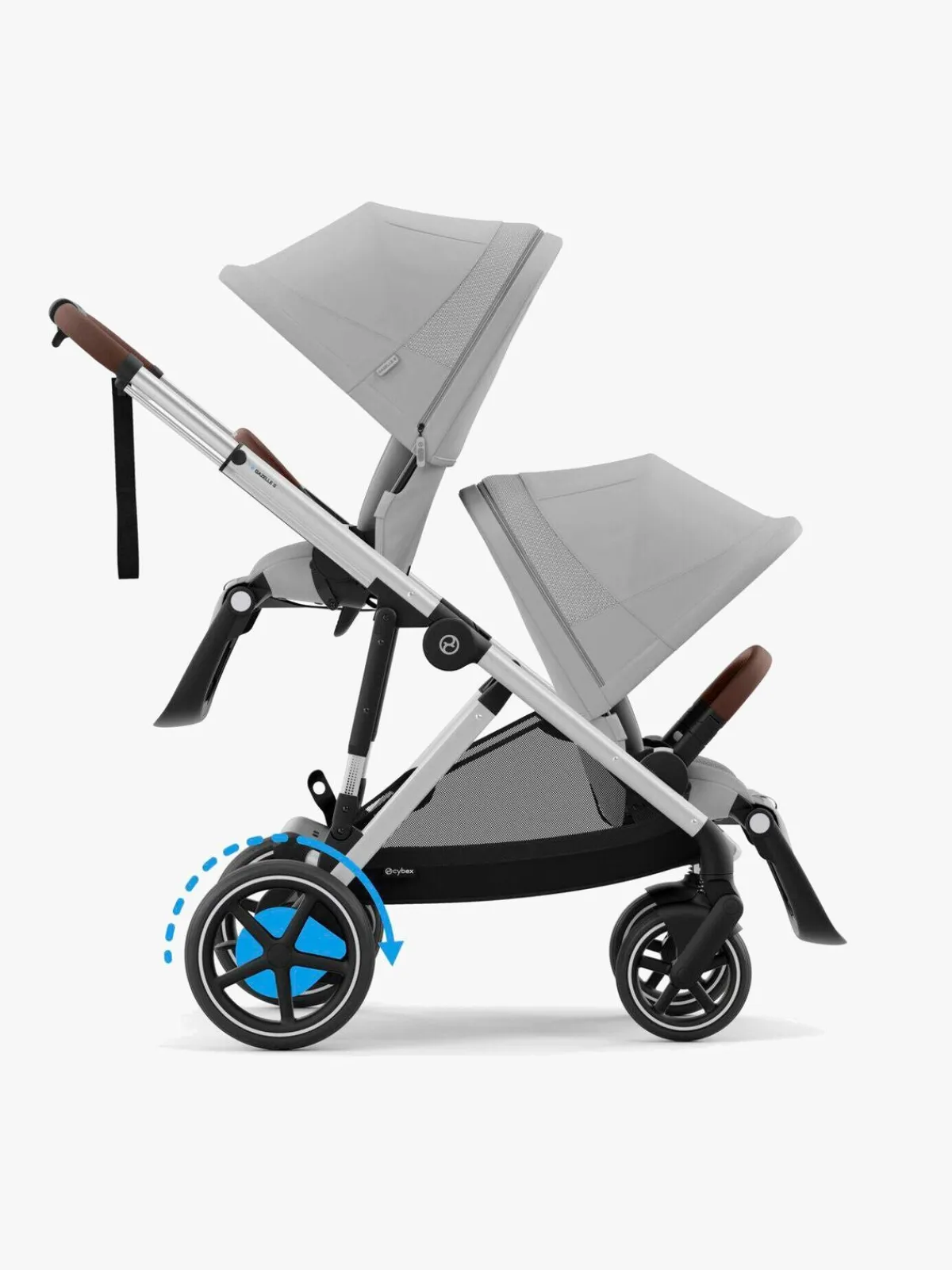 Klapvogne|Cybex e-GAZELLE S Klapvogn, Stone Grey/Silver