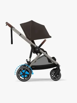 Klapvogne|Cybex e-GAZELLE S Klapvogn, Taupe/Chocolate Brown Brun