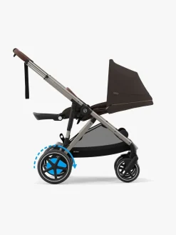 Klapvogne|Cybex e-GAZELLE S Klapvogn, Taupe/Chocolate Brown Brun