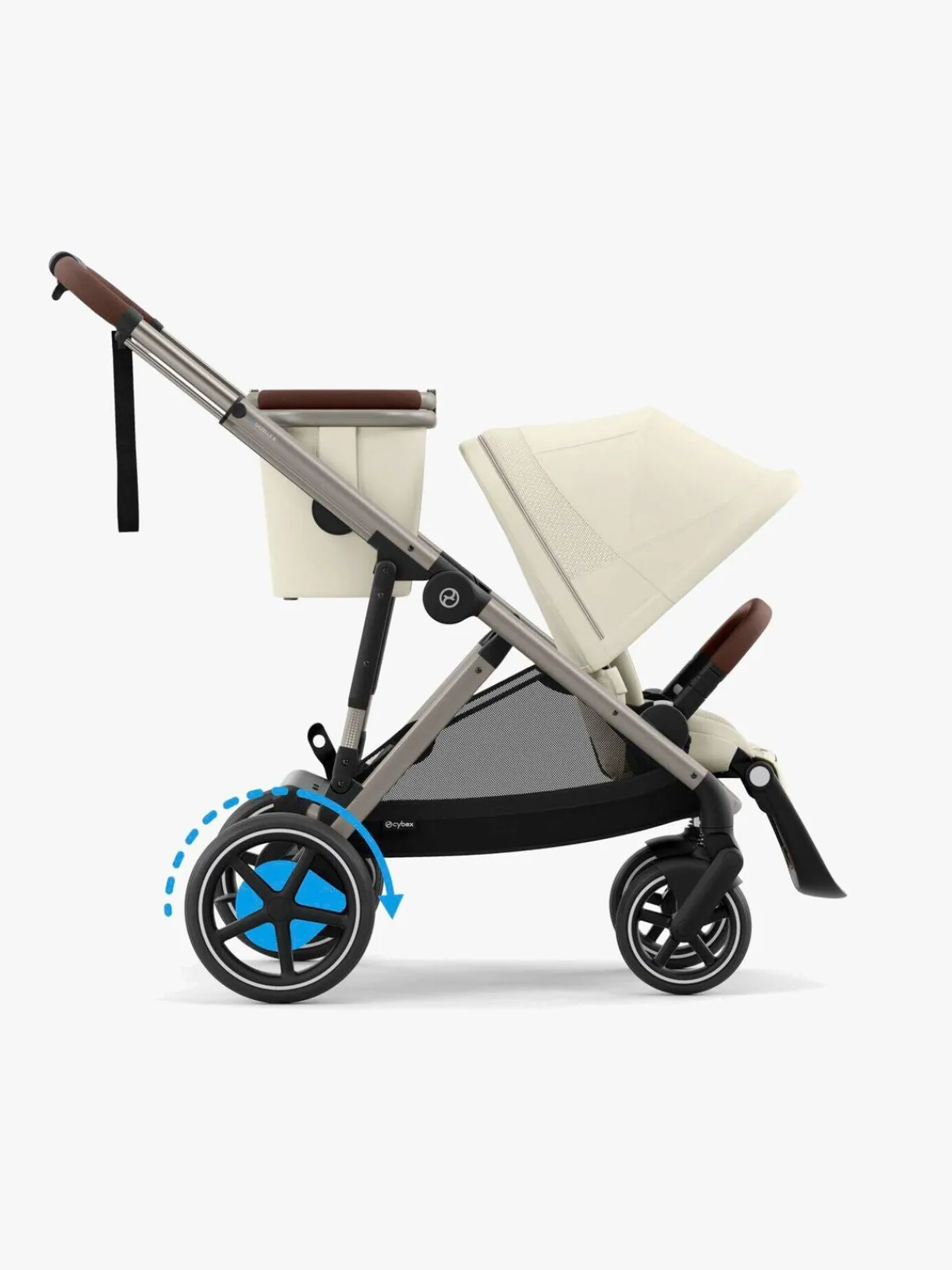 Cybex e-Gazelle S Søskendevogn, Seashelle Beige/Taupe