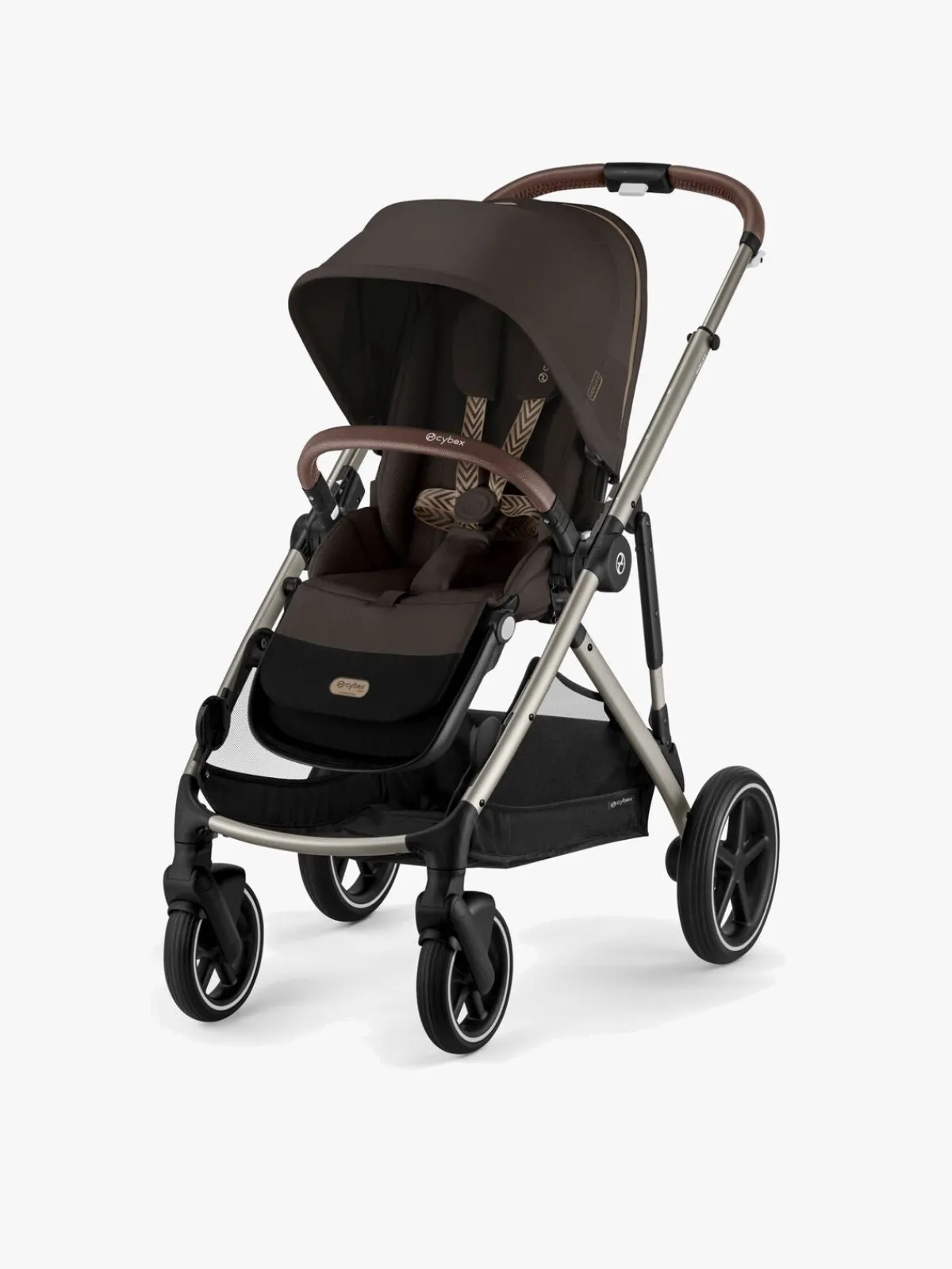 Cybex Søskendevogne-e-Gazelle S Søskendevogn inkl. Liggedel, Chocolate Brown/Taupe