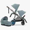 Cybex Søskendevogne-e-Gazelle S Søskendevogn inkl. Liggedel, Stormy Blue/Taupe
